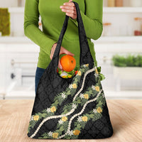 Puakenikeni Anthurium Pikake Lei Grocery Bag Hawaiian Quilt Pattern