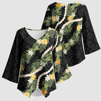 Puakenikeni Anthurium Pikake Lei Kimono Sleeve Blouse Hawaiian Quilt Pattern