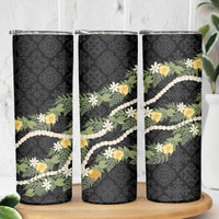 Puakenikeni Anthurium Pikake Lei Skinny Tumbler Hawaiian Quilt Pattern LT9 - Polynesian Pride