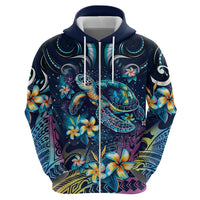 Plumeria Turtles Traditional Tribal Hoodie