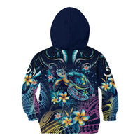 Plumeria Turtles Traditional Tribal Kid Hoodie