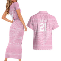 Custom New Zealand Basketball Indigenous Couples Matching Short Sleeve Bodycon Dress and Hawaiian Shirt LT9 - Polynesian Pride