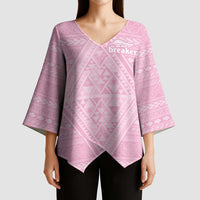 Custom New Zealand Basketball Indigenous Kimono Sleeve Blouse - Polynesian Pride