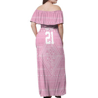 Custom New Zealand Basketball Indigenous Off Shoulder Maxi Dress - Polynesian Pride