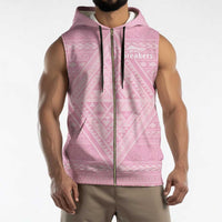 Custom New Zealand Basketball Indigenous Sleeveless Zip Hoodie - Polynesian Pride