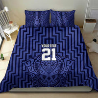 Custom Basketball New Zealand Bedding Set Blue Maori Ta Moko Indigenous - Polynesian Pride