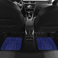 Custom Basketball New Zealand Car Mats Blue Maori Ta Moko Indigenous - Polynesian Pride