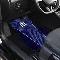 Custom Basketball New Zealand Car Mats Blue Maori Ta Moko Indigenous - Polynesian Pride