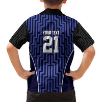 Custom Basketball New Zealand Family Matching Short Sleeve Bodycon Dress and Hawaiian Shirt Blue Maori Ta Moko Indigenous LT9 - Polynesian Pride