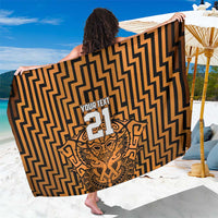 Custom Basketball New Zealand Sarong Gold Maori Ta Moko Indigenous - Polynesian Pride