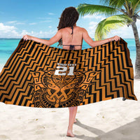 Custom Basketball New Zealand Sarong Gold Maori Ta Moko Indigenous - Polynesian Pride