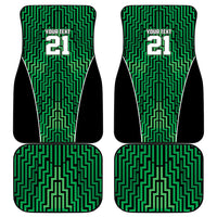 Custom Basketball New Zealand Car Mats Green Maori Ta Moko Indigenous - Polynesian Pride