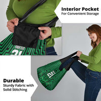 Custom Basketball New Zealand Grocery Bag Green Maori Ta Moko Indigenous - Polynesian Pride