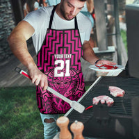 Custom Basketball New Zealand Apron Pink Maori Ta Moko Indigenous - Polynesian Pride