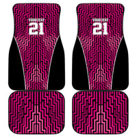Custom Basketball New Zealand Car Mats Pink Maori Ta Moko Indigenous - Polynesian Pride