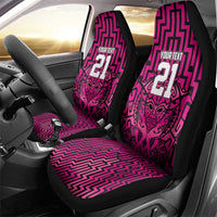 Custom Basketball New Zealand Car Seat Cover Pink Maori Ta Moko Indigenous - Polynesian Pride