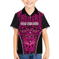 Custom Basketball New Zealand Hawaiian Shirt Pink Maori Ta Moko Indigenous - Polynesian Pride