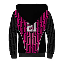 Custom Basketball New Zealand Sherpa Hoodie Pink Maori Ta Moko Indigenous - Polynesian Pride