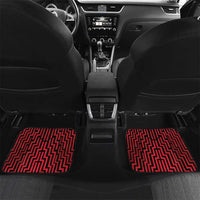 Custom Basketball New Zealand Car Mats Red Maori Ta Moko Indigenous - Polynesian Pride