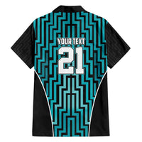Custom Basketball New Zealand Family Matching Summer Maxi Dress and Hawaiian Shirt Teal Maori Ta Moko Indigenous - Polynesian Pride