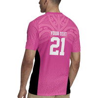 New Zealand Custom Rugby Jersey Fire Basketball Maori Tribal Pink - Polynesian Pride