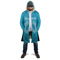 New Zealand Custom Cloak Fire Basketball Maori Tribal Sky Blue - Polynesian Pride