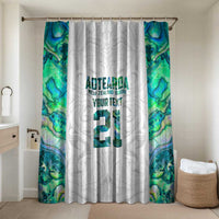 Custom New Zealand Aotearoa Bathroom Set Green Maori Paua Shell Indigenous - Polynesian Pride