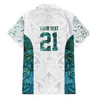 Custom New Zealand Aotearoa Hawaiian Shirt Green Maori Paua Shell Indigenous - Polynesian Pride