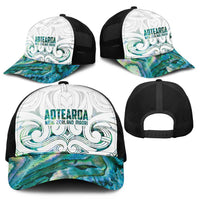New Zealand Aotearoa Mesh Trucker Cap Green Maori Papua Shell Indigenous - Polynesian Pride
