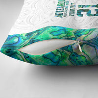 Custom New Zealand Aotearoa Pillow Cover Green Maori Paua Shell Indigenous - Polynesian Pride