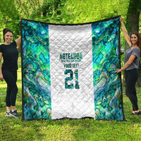 Custom New Zealand Aotearoa Quilt Green Maori Paua Shell Indigenous - Polynesian Pride