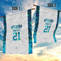 Custom New Zealand Aotearoa Garden Flag Maori Paua Shell Indigenous - Polynesian Pride