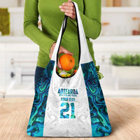 Custom New Zealand Aotearoa Grocery Bag Maori Paua Shell Indigenous - Polynesian Pride
