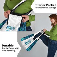 Custom New Zealand Aotearoa Grocery Bag Maori Paua Shell Indigenous - Polynesian Pride