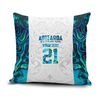 Custom New Zealand Aotearoa Pillow Cover Maori Paua Shell Indigenous - Polynesian Pride
