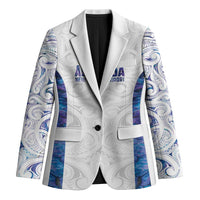 Custom New Zealand Aotearoa Blazer Purple Maori Paua Shell Indigenous - Polynesian Pride