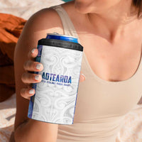 Custom New Zealand Aotearoa 4 in 1 Can Cooler Tumbler Purple Maori Paua Shell Indigenous - Polynesian Pride