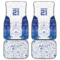 Custom New Zealand Aotearoa Car Mats Purple Maori Paua Shell Indigenous - Polynesian Pride