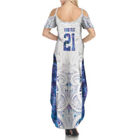 Custom New Zealand Aotearoa Family Matching Summer Maxi Dress and Hawaiian Shirt Purple Maori Paua Shell Indigenous - Polynesian Pride