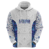 Custom New Zealand Aotearoa Hoodie Purple Maori Paua Shell Indigenous - Polynesian Pride