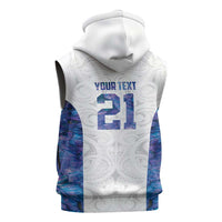 Custom New Zealand Aotearoa Sleeveless Hoodie Purple Maori Paua Shell Indigenous - Polynesian Pride