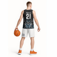 World Cricket Custom New Zealand Basketball Jersey Kia kaha nga Potae Pango LT9 - Polynesian Pride
