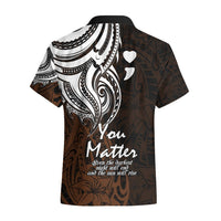 Your Matter Suicide Prevention Hawaiian Shirt Gold Polynesian Tribal LT9 - Polynesian Pride