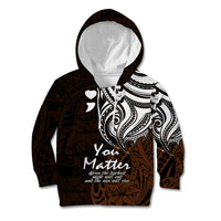 Your Matter Suicide Prevention Kid Hoodie Gold Polynesian Tribal LT9 Hoodie Gold - Polynesian Pride