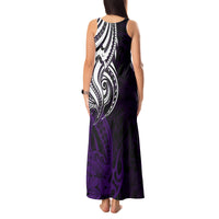 Your Matter Suicide Prevention Tank Maxi Dress Purple Polynesian Tribal LT9 - Polynesian Pride