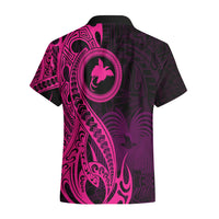 Papua New Guinea Island Hawaiian Shirt Bird of Paradise with Pink Polynesian Tribal LT9 - Polynesian Pride