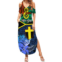 personalised-tafea-day-summer-maxi-dress-vanuatu-sand-drawing-with-polynesian-pattern