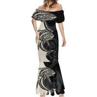 Personalised Polynesia Fishing Mermaid Dress With Maori Hei Matau Fish Hook Gold Art LT9 - Polynesian Pride