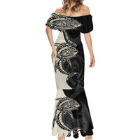 Personalised Polynesia Fishing Mermaid Dress With Maori Hei Matau Fish Hook Gold Art LT9 - Polynesian Pride