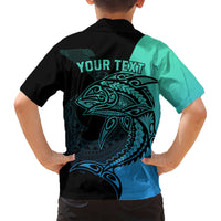 personalised-polynesia-fishing-kid-hawaiian-shirt-with-maori-hei-matau-fish-hook-turquoise-art